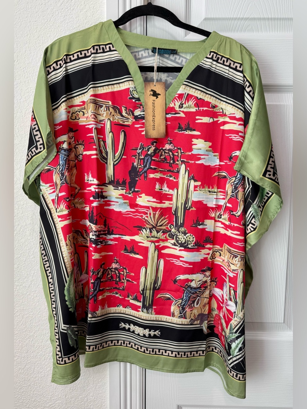 Fashion Express Western Cowgirl Poncho Type Tunic "NWT"